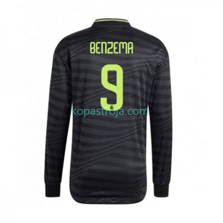 Billiga Fotbollströjor Real Madrid Karim Benzema 9 Tredje tröja 2022/23 Långärmad